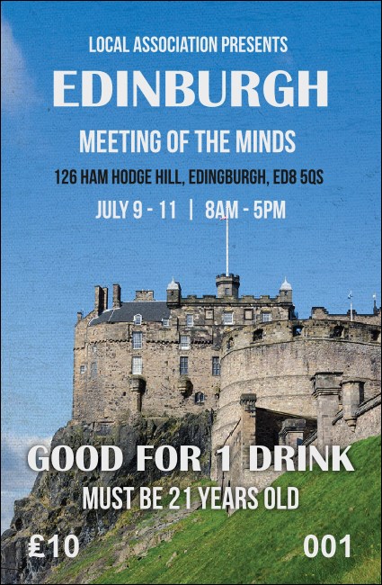 Edinburgh Drink Ticket Product Front