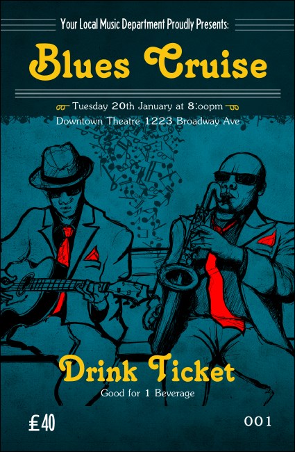 Blues Cruise Drink Ticket Product Front