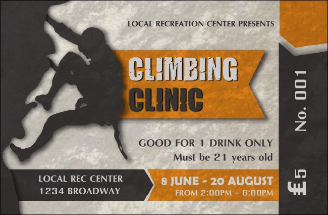 Climbing Drink Ticket Product Front