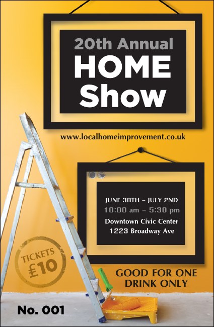 Home Makeover Drink Ticket Product Front