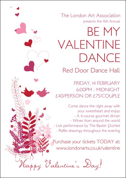 Valentine Love Birds Postcard Product Front