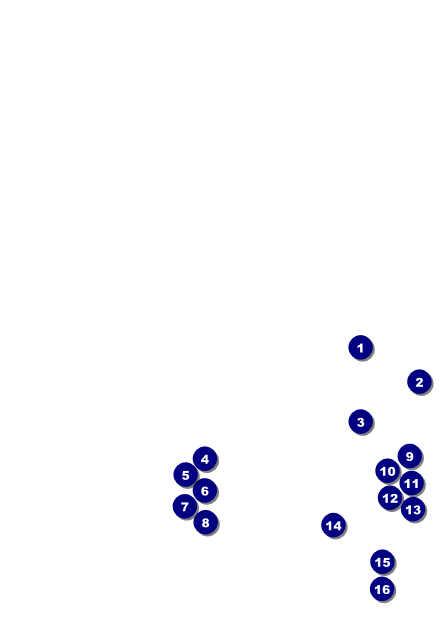 Modern Dance Black Postcard Front Field Markers