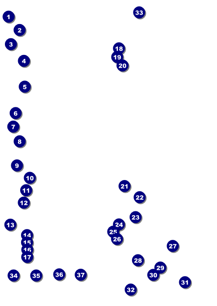 Run for a Cause Orange Postcard Front Field Markers