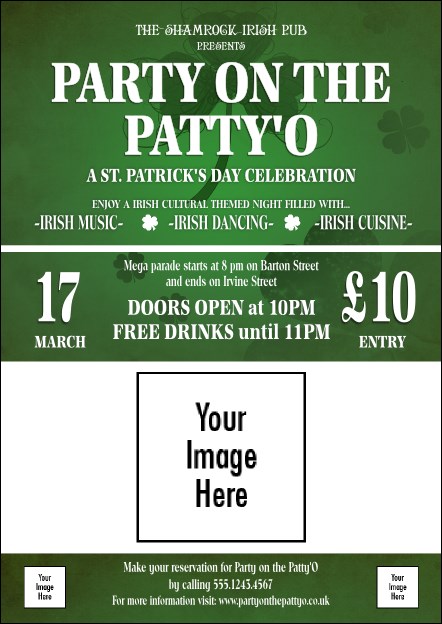 St. Patrick's Day Shamrock Postcard Product Front