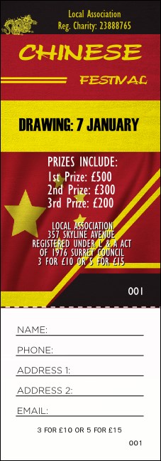 Chinese Raffle Ticket Product Front