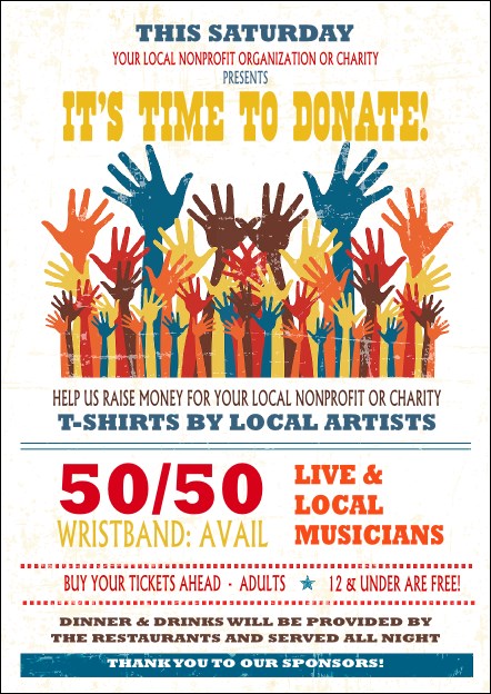 Fundraising Hands Postcard Product Front