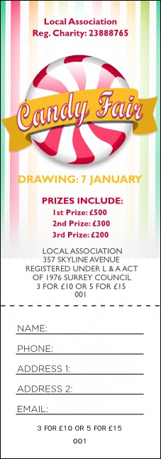 Candy Raffle Ticket Product Front