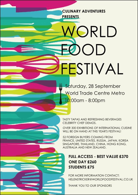 World Food Festival Postcard Product Front