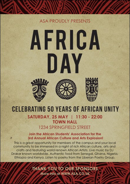 African Theme Postcard Product Front