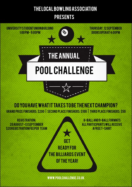 Billiards Postcard Product Front