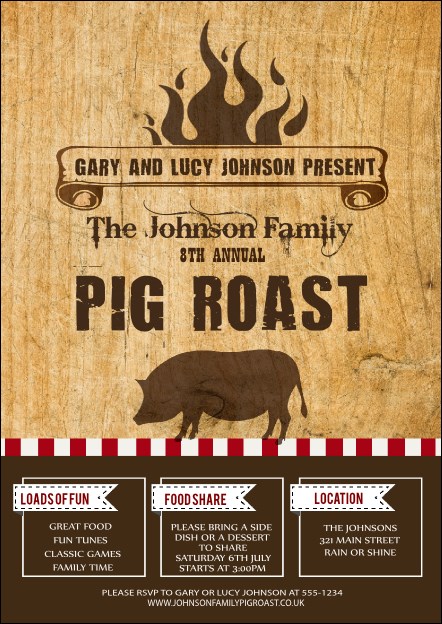 Pig Roast Postcard Product Front