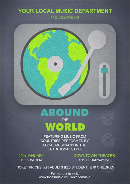 World Music Postcard Product Front