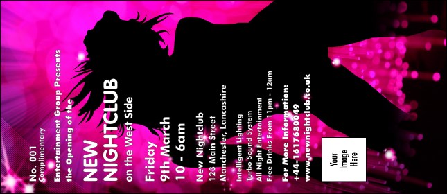 Nightclub Pink VIP Pass Product Front