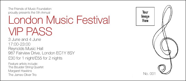 Music Festival VIP Pass Product Front
