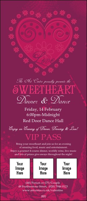 Valentines Heart VIP Pass Product Front