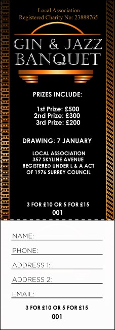 Twenties Raffle Ticket Product Front