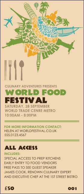 Food Festival VIP Pass Product Front