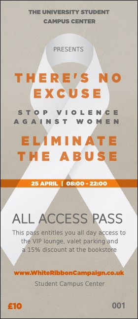 White Ribbon VIP Pass Product Front