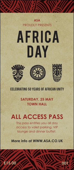 African Theme VIP Pass Product Front