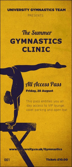 Gymnastics VIP Pass Product Front