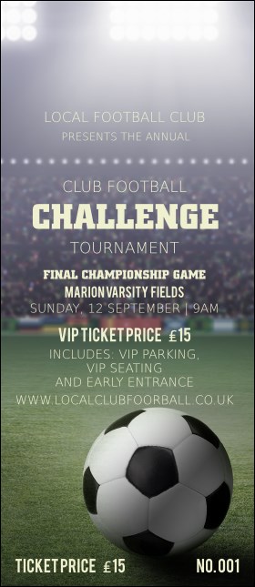 Football Stadium VIP Pass Product Front