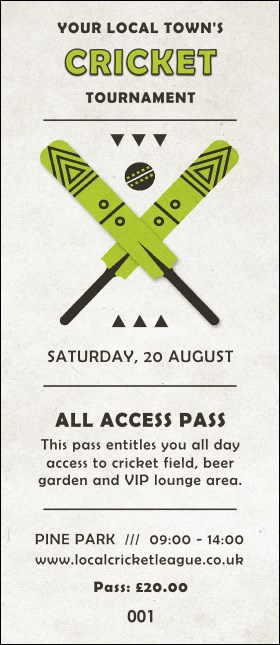 Cricket 3 VIP Pass Product Front