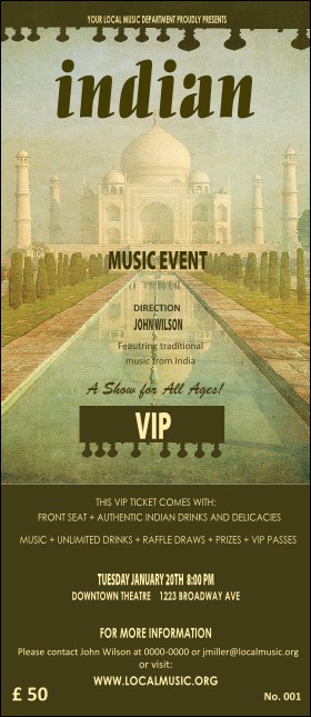 Indian Music VIP Pass Product Front