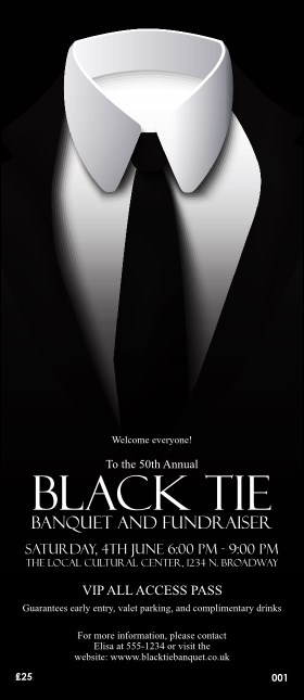 Black Tie VIP Pass Product Front