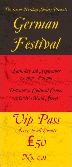 German Flag VIP Pass Product Front