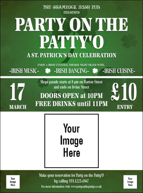 St. Patrick's Day Shamrock Flyer Product Front