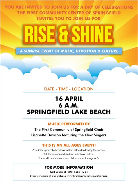 Sunrise Clouds Flyer Product Front