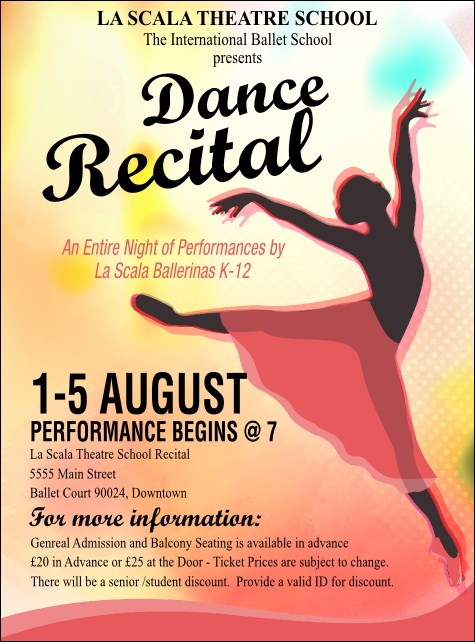 Dance Silhouette Flyer Product Front