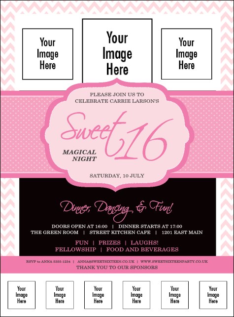 Sweet 16 Logo Flyer Product Front