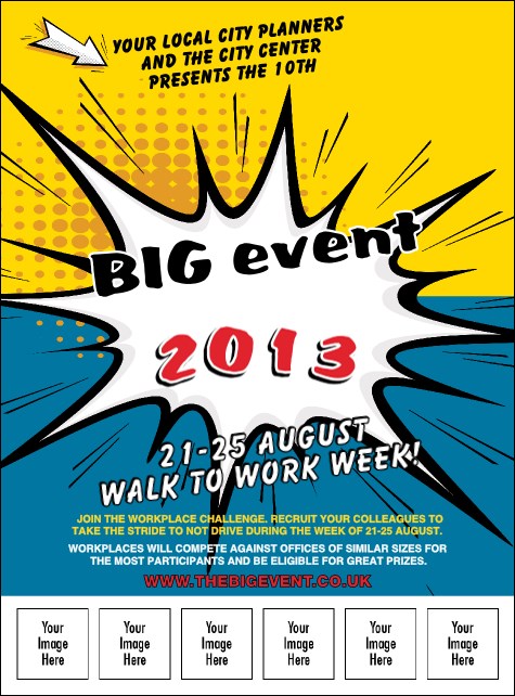 Retro Comic Book Logo Flyer Product Front