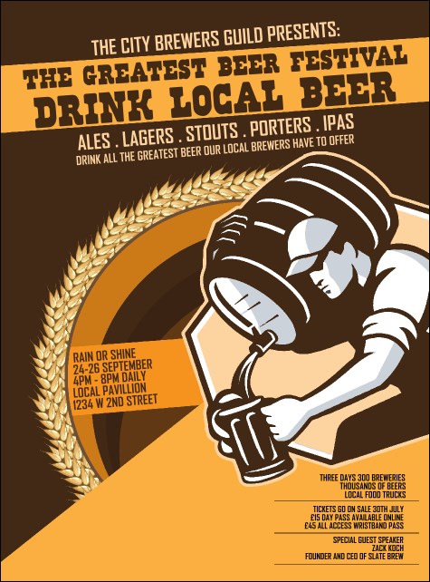 Beer Festival Artisan Logo Flyer Product Front