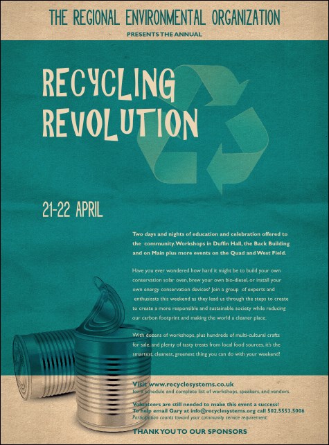 Recycling Symbol Flyer Product Front