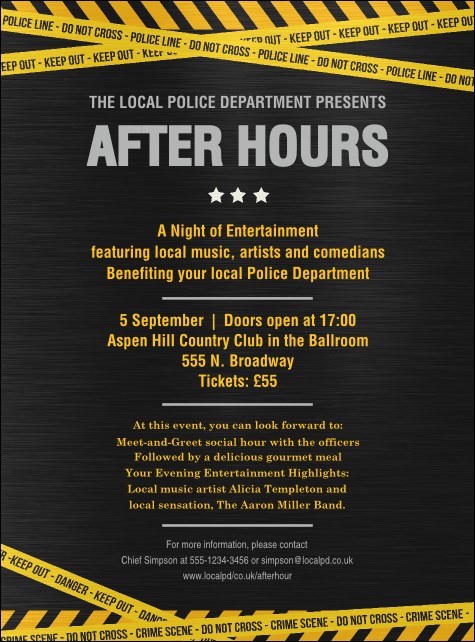 Police Caution Tape Flyer Product Front