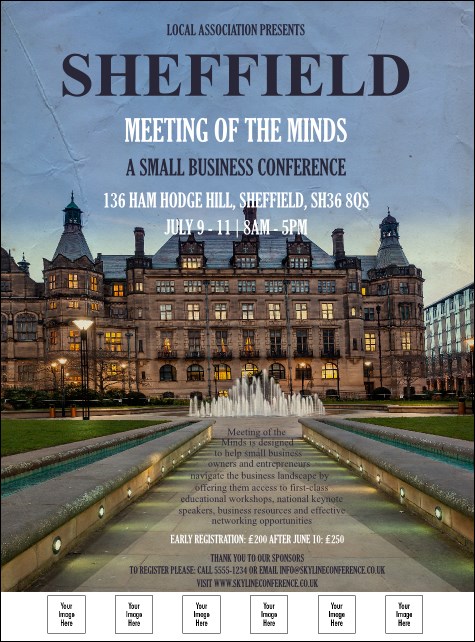 Sheffield Logo Flyer Product Front
