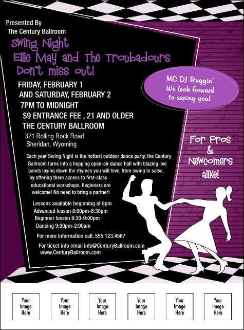 Swing Dance Purple Flyer Product Front