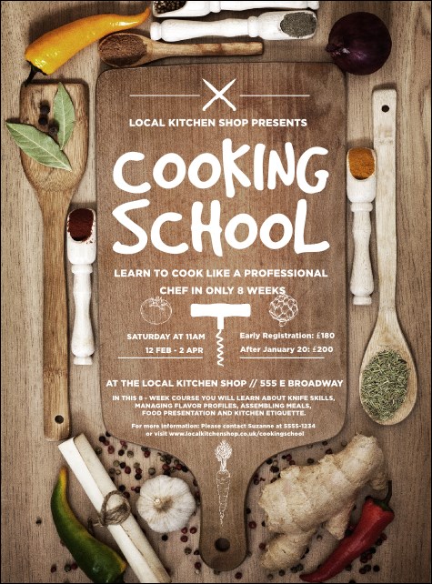 Cooking School Flyer Product Front