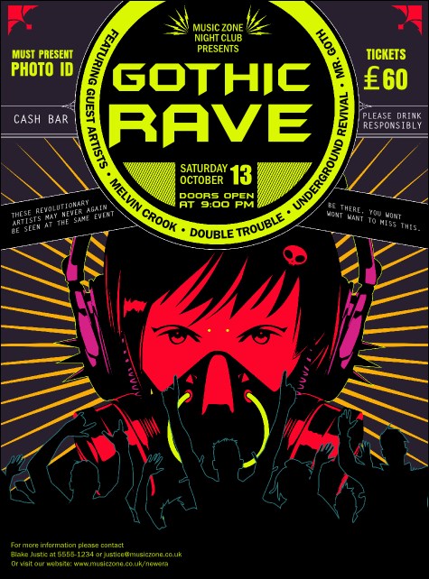 Goth Rave Flyer Product Front