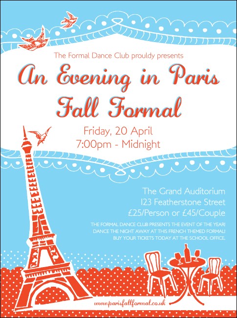 Whimsical Paris Flyer Product Front