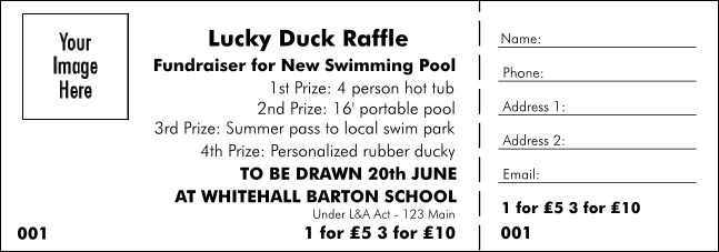 Colour Logo Raffle Ticket Product Front