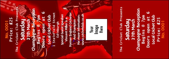 Cricket Event Ticket Product Front