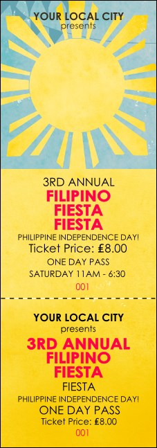Filipino Fiesta Event Ticket Product Front