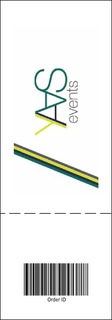 Sports Green and White Event Ticket Product Back