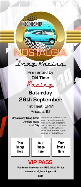 Drag Racing VIP Pass Product Front