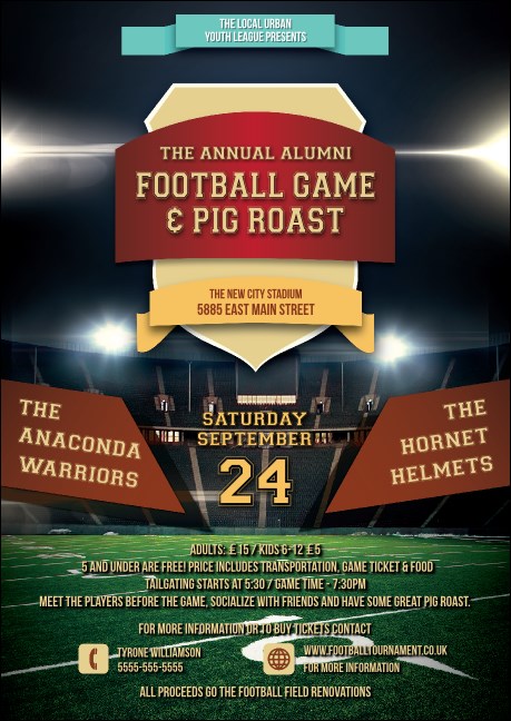 Football Lights Postcard Product Front