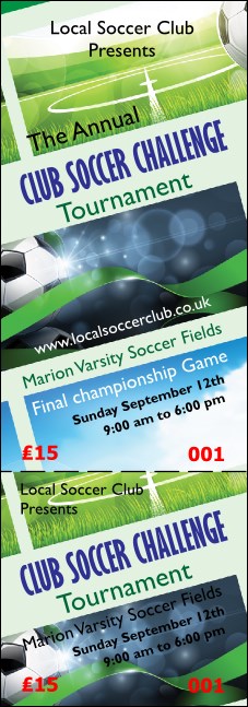Football Ribbon Event Ticket Product Front
