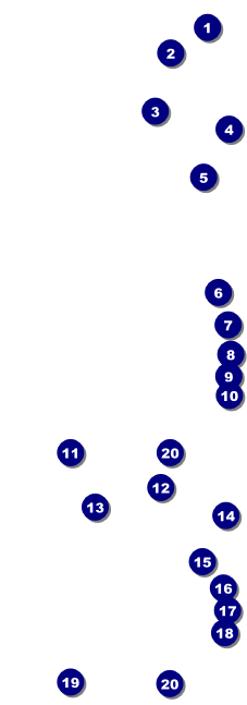 Football Ribbon Event Ticket Front Field Markers